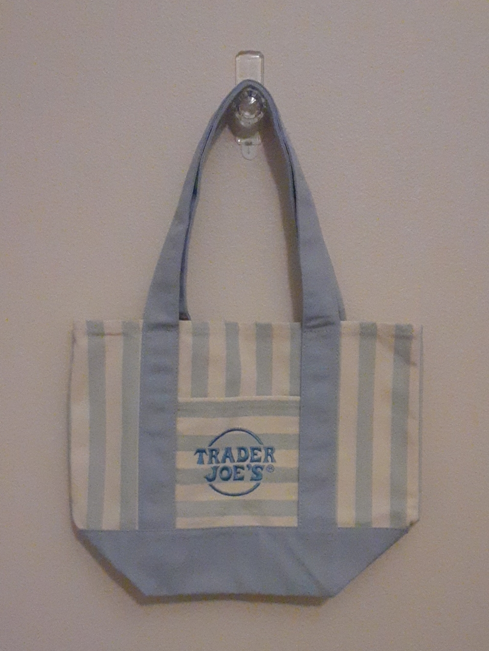 Trader Joe's Striped Mini Canvas Tote Bag